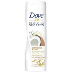 Dove Body Love Restoring Care Body Lotion, made with 100 percent Natural Oils, Coconut Oil and Almond Milk, up to 72 hours of Moisturization, 250ml