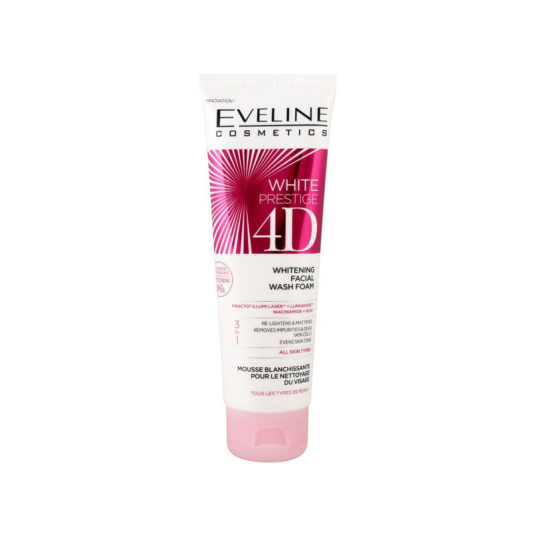 Eveline White Prestige 4D Whitening Facial Wash Foam 100ml