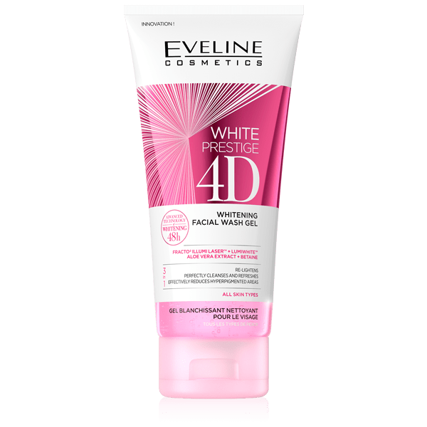 Eveline Cosmetics Evenline Cosmetics White Prestige 4D Whitening Facial Wash Gel, 200 m